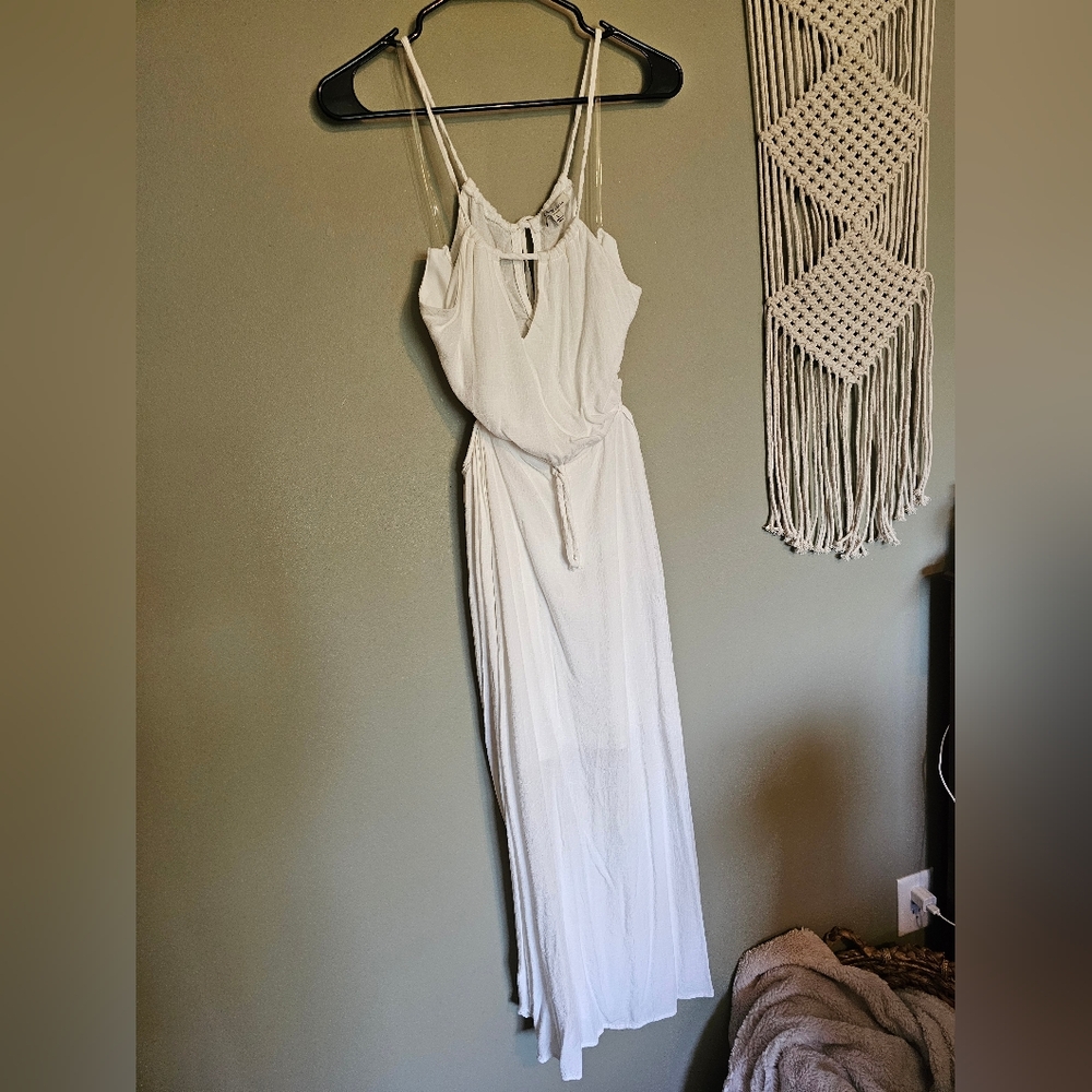 Elegant Cozy Casual White Maxi Dress